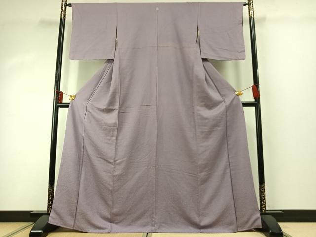 平和屋着物●上質な色無地 薄葡萄色 正絹 逸品 AABD8635fy