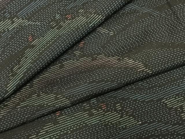 平和屋着物●本場大島紬 雪芝文 正絹 逸品 AABD8660fy