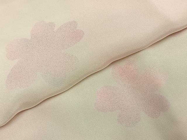 平和屋着物●長襦袢 袷 舞花文 銀彩 正絹 逸品 AABD8688fy