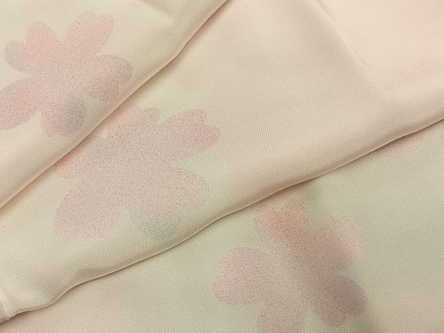 平和屋着物●長襦袢 袷 舞花文 銀彩 正絹 逸品 AABD8688fy