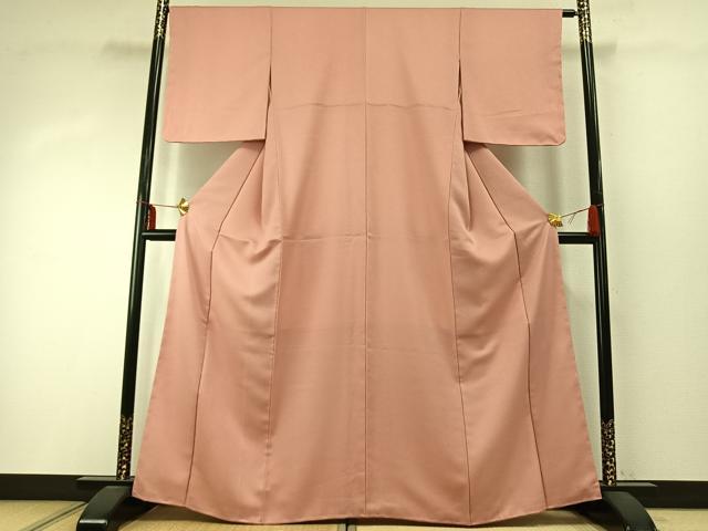 平和屋着物●上質な色無地 唐草地紋 虹色 正絹 逸品 AABD8703fy