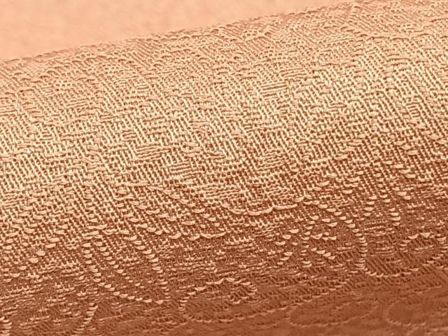 平和屋着物●上質な色無地 唐草地紋 虹色 正絹 逸品 AABD8703fy