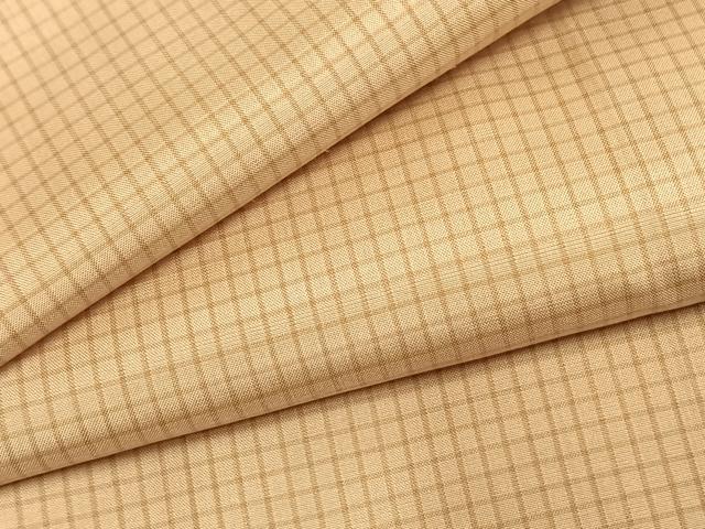 平和屋着物●上質な紬 格子 正絹 逸品 AABD8742fy