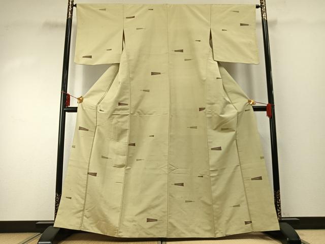 平和屋着物●上質な紬 扇 正絹 逸品 AABD8746fy