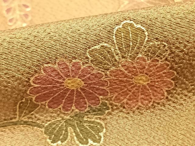 平和屋着物●訪問着 草花文 暈し染め 金彩 正絹 逸品 AABD8770fy