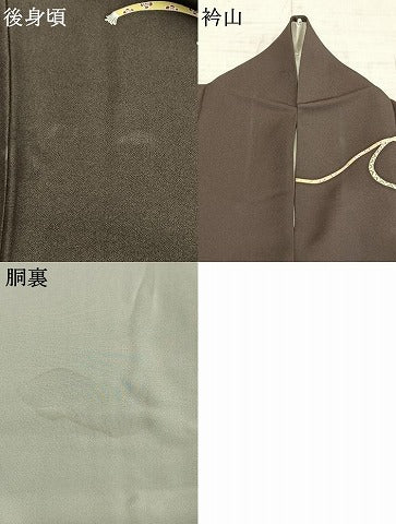 平和屋着物●訪問着 友禅 組紐文様 金糸 金彩 正絹 逸品 AABD8788fy