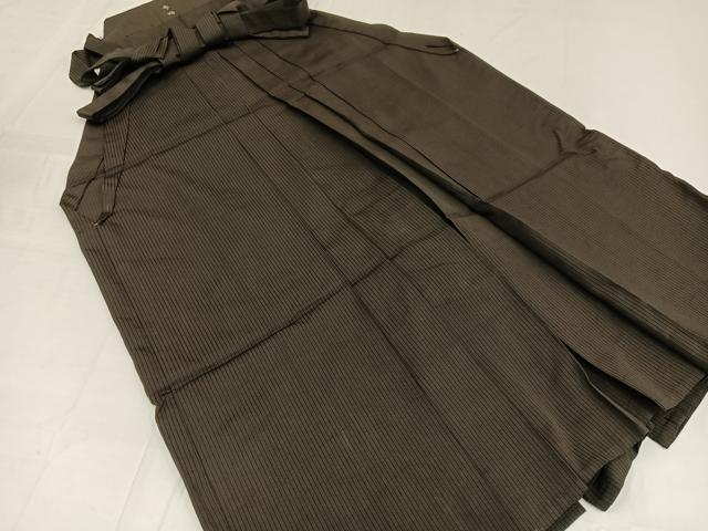 平和屋着物●男性 馬乗り袴 縞 正絹 逸品 AABD8824ph