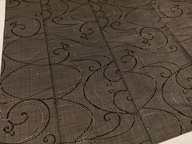 平和屋着物●本場大島紬 一元7マルキ 唐草文 正絹 逸品 AABD8867ph