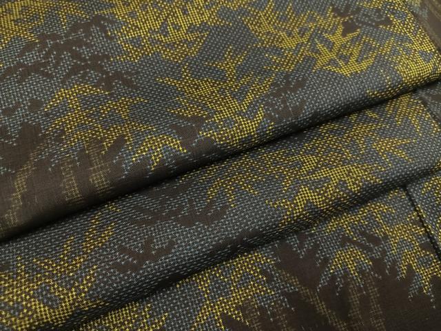 平和屋着物●本場大島紬 一元絣 笹竹文 正絹 逸品 AABD8870ph