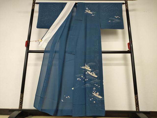 平和屋着物*夏物 訪問着 絽 筏草花文 金彩 正絹 逸品 AABD8882jd