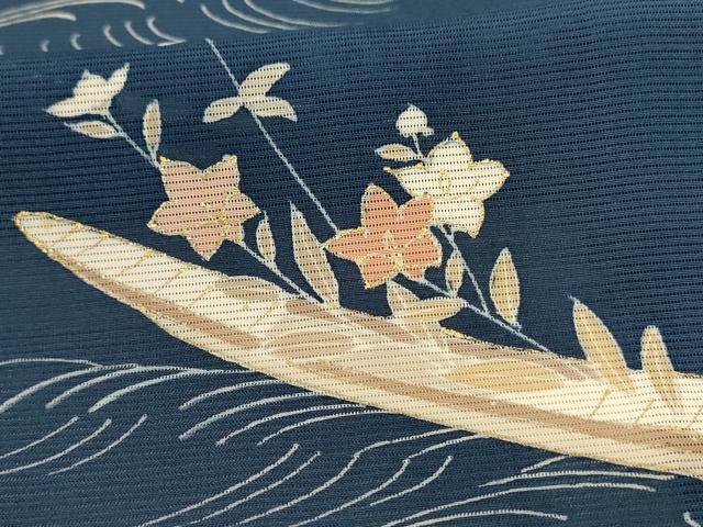 平和屋着物*夏物 訪問着 絽 筏草花文 金彩 正絹 逸品 AABD8882jd