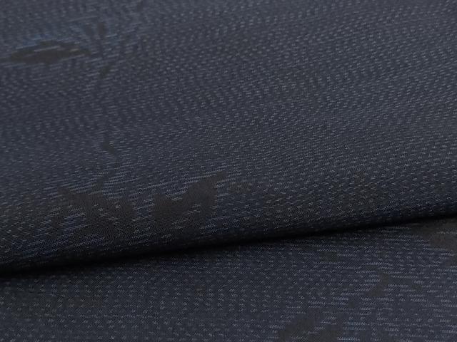 平和屋着物*夏物 本場大島紬 夏大島 枝葉文 反端付き 正絹 逸品 AABD8883jd