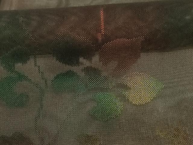 平和屋着物*夏物 小紋 紗 枝花文 正絹 逸品 AABD8893jd