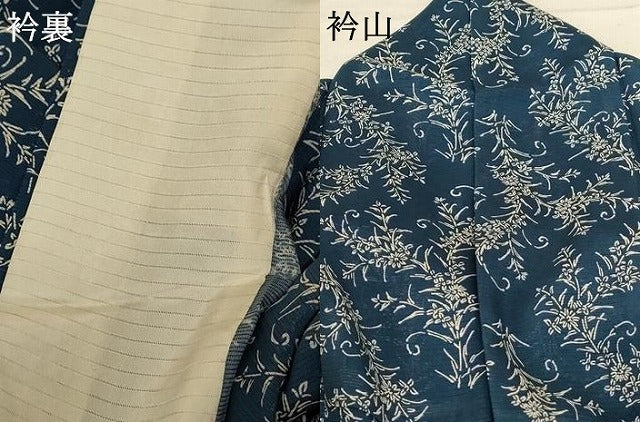 平和屋着物*夏物 小紋 絽 草花文 正絹 逸品 AABD8919jd