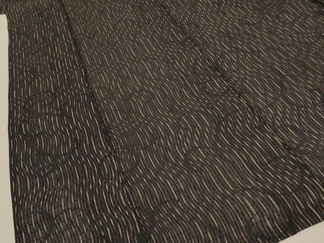 平和屋着物*夏物 小紋 絽 幾何学文様 吉野間道 正絹 逸品 AABD8921jd