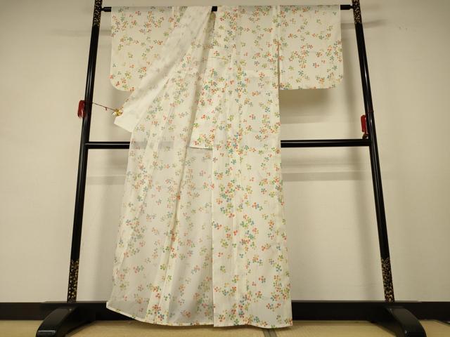 平和屋着物*夏物 小紋 絽 萩 洗える着物 AABD8955jd
