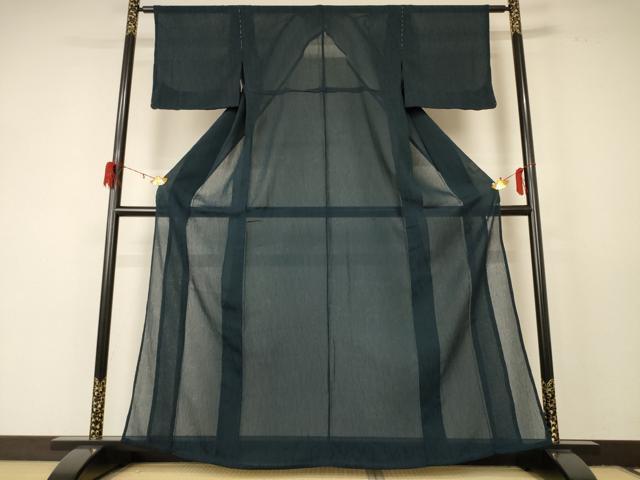 平和屋着物*夏物 色無地 枝花紋紗 百入茶色 洗える着物 AABD8961jd