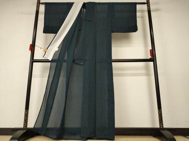 平和屋着物*夏物 色無地 枝花紋紗 百入茶色 洗える着物 AABD8961jd