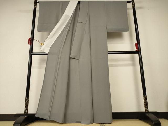 平和屋着物*夏物 色無地 絽縮緬 利休白茶色 正絹 逸品 未使用 AABD8962jd
