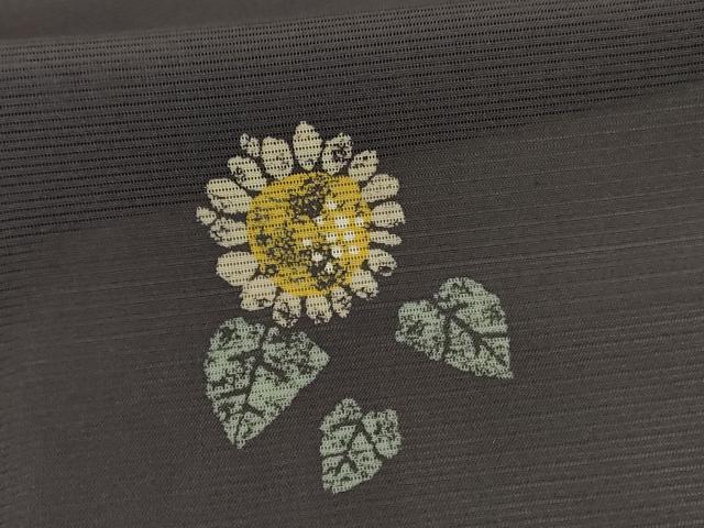 平和屋着物*夏物 小紋 絽 草花文 正絹 逸品 AABD8969jd