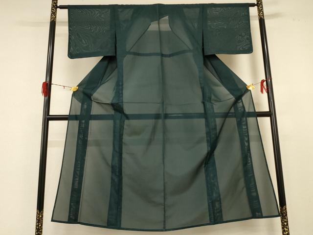 平和屋着物*夏物 色無地 絽 百入茶色 洗える着物 未使用 AABD8975jd