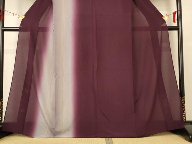 平和屋着物*夏物 訪問着 絽 縞 暈し染め 正絹 逸品 AABD8996jd
