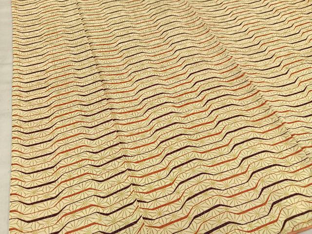 平和屋着物■上質な小紋 変わり縞 正絹 逸品 AABD9037oa