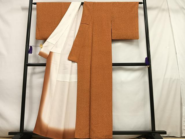 平和屋着物■上質な小紋 作家物 敷松葉文 正絹 逸品 AABD9082oa
