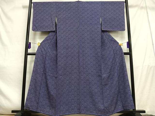 平和屋着物■上質な小紋 青海波 正絹 逸品 AABD9108oa