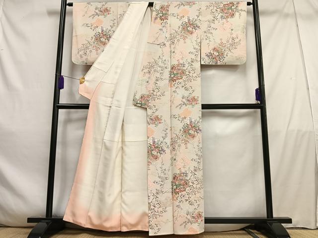 平和屋着物■上質な小紋 花鼓文 暈し染め 金彩 正絹 逸品 AABD9133oa