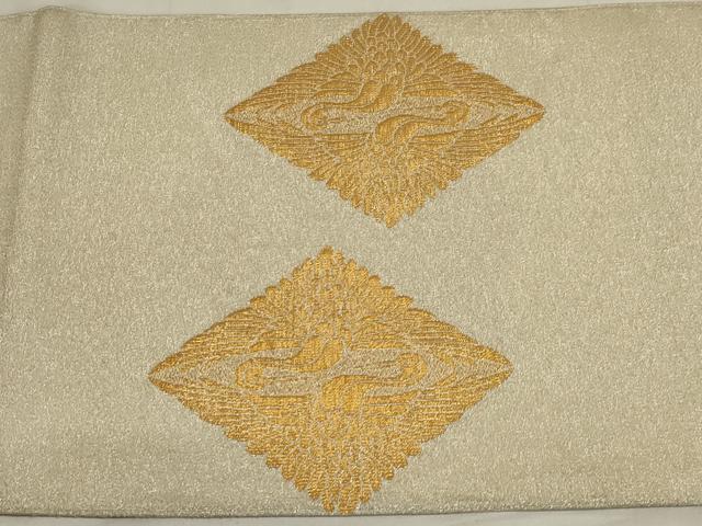平和屋着物◎綴れ 太鼓柄袋帯 天井双鶴文 金銀糸 正絹 逸品 AABD9292ou