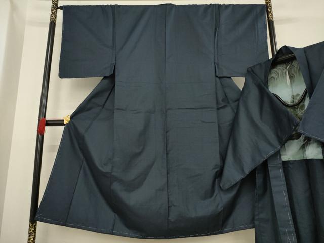 平和屋着物●男性 紬 アンサンブル 亀甲文 正絹 逸品 未使用 AABD9328ck