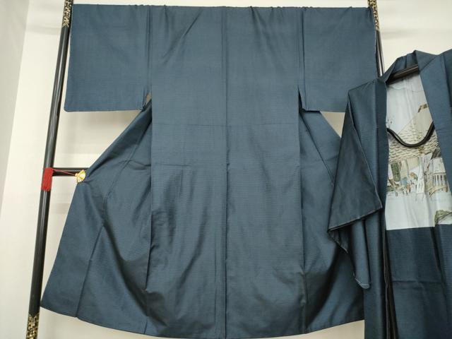 平和屋着物●男性 本場大島紬 アンサンブル 100亀甲 総詰め 正絹 逸品 AABD9365ck
