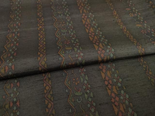 平和屋着物●上質な小紋 紬地 花間道 正絹 逸品 AABD9374ck