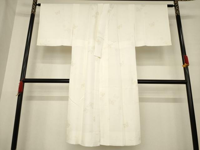 平和屋着物○長襦袢 袷 舞蝶文 金銀彩 正絹 逸品 AABD9377ck