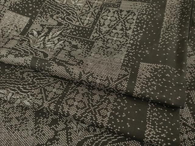 平和屋着物●本場大島紬 カタス7マルキ 短冊 正絹 逸品 AABD9382ck