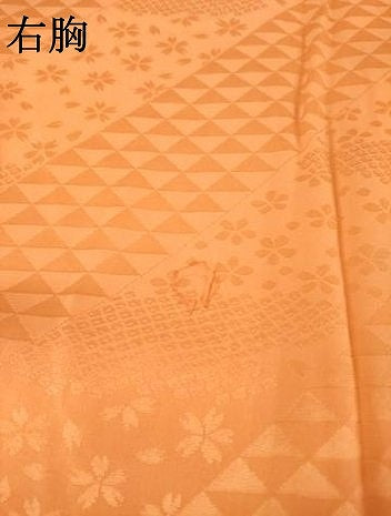平和屋着物●長襦袢 無双仕立て 絞り 斜縞花地紋 正絹 逸品 AABD9386ck