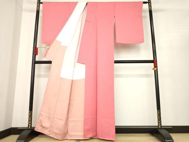 平和屋着物●上質な色無地 今様色 正絹 逸品 未使用 AABD9394ck