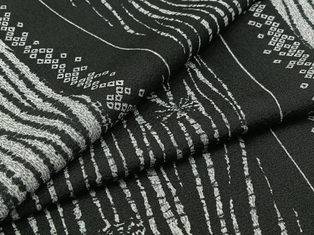 平和屋着物▽上質な紬　単衣　杢目文様　正絹　逸品　AABE0694jh 平和屋着物▽上質な紬 単衣 幾何学文様 正絹 逸品 未使用 AABB3894jh