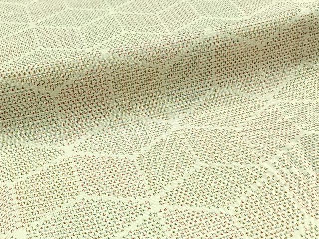 平和屋着物▽上質な紬 単衣 幾何学文様 正絹 逸品 AABD9421jh