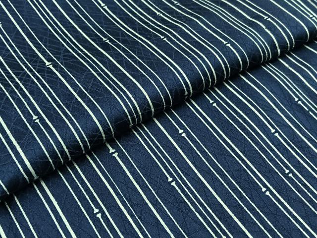 平和屋着物▽上質な小紋 単衣 縞 正絹 逸品 AABD9423jh