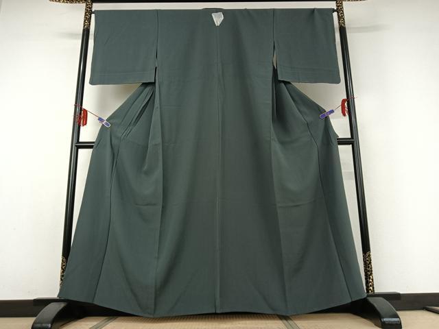 平和屋着物▽上質な色無地 単衣 百入茶色 正絹 逸品 AABD9450jh