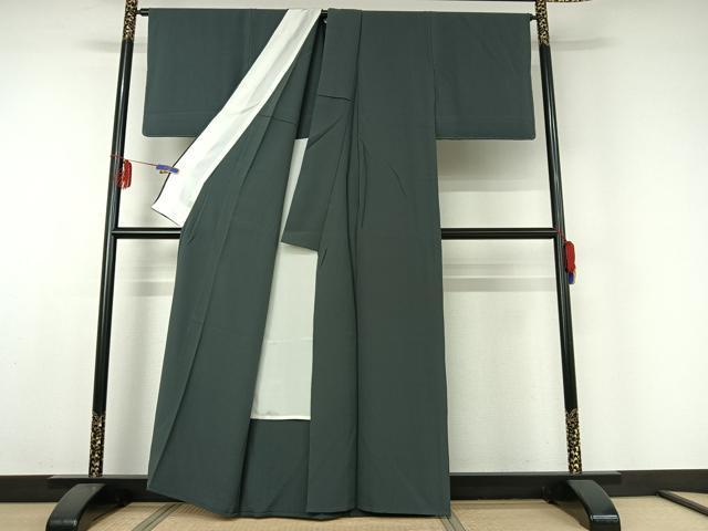 平和屋着物▽上質な色無地 単衣 百入茶色 正絹 逸品 AABD9450jh