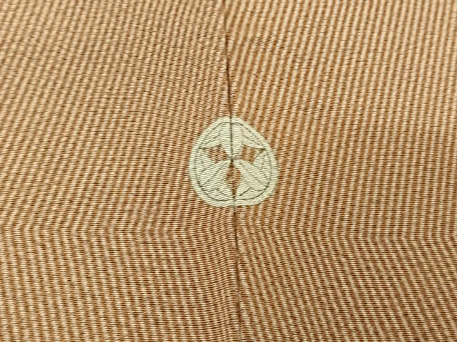 平和屋着物▽伝統工芸師 服部光擴 江戸小紋 単衣 縞 反端付き 正絹 逸品 AABD9475jh