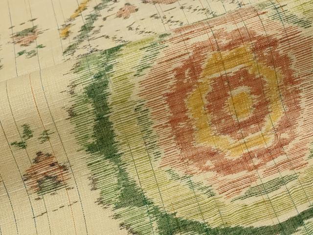 平和屋着物■上質な紬 抽象文様 正絹 逸品 AABD9573st