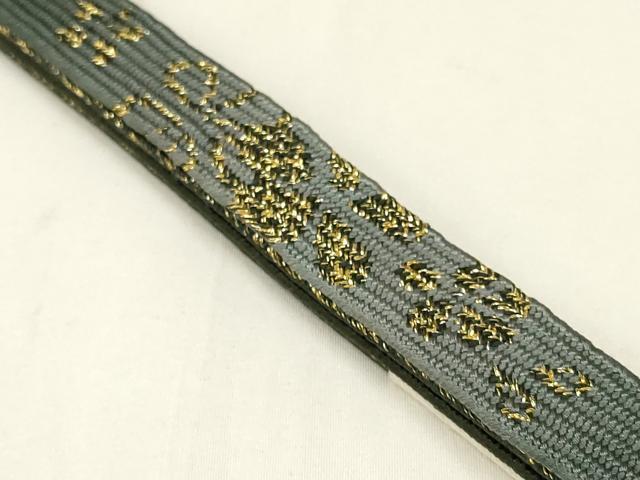 平和屋本店●和装小物 帯締め・帯揚げセット 高麗組 綾出し 横段文 金糸 丹後ちりめん 正絹 逸品 未使用 AABD9754ay