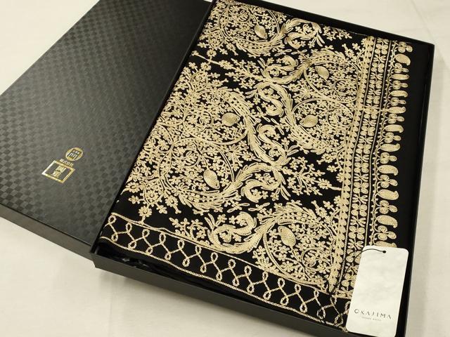 平和屋着物○和装小物 OKAJIMA 岡重謹製 ショール ストール インド刺繍