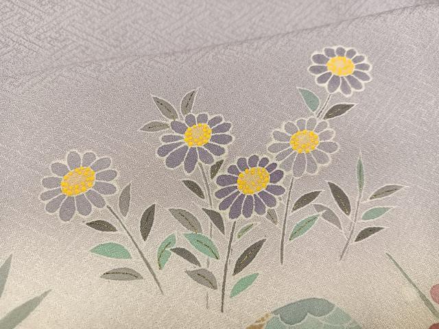 平和屋着物●京友禅の第一人者 松井青々 訪問着 貝桶花文 暈し染め 金彩 正絹 逸品 AABD9816ph
