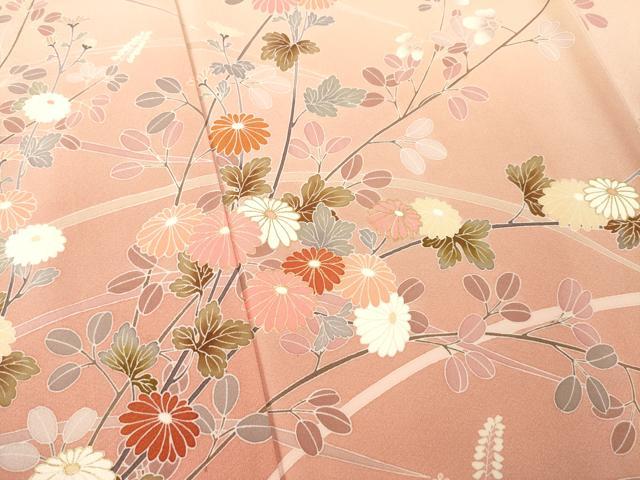 平和屋着物●訪問着 友禅 作家物 枝花文 暈し染め 金彩 正絹 逸品 AABD9881ck