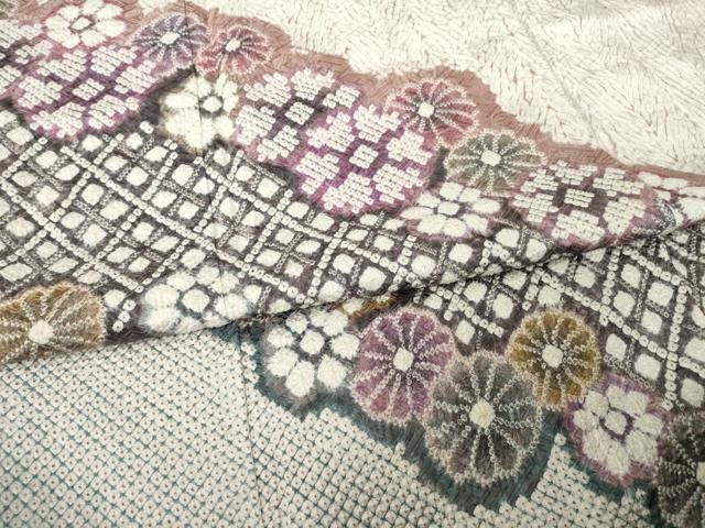 平和屋着物●名門 藤娘きぬたや・総絞り 訪問着 花尽くし 正絹 逸品 AABD9898ck